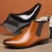 Men's Chelsea Boots Pointed Shoes Men's Shoes Short Boots Vintage Martin Boots Men's_viptrois.com