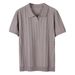 Men's Clothing Retro Short Sleeved Sweater Men's Textured Business Casual Polo Shirt Men's Lapel T Shirt Men_viptrois.com