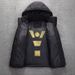 Men's Clothing Winter Men's Short Slim Casual Thick Warm Sports Print Hooded Cold Proof Clothing Men's Jacket_viptrois.com