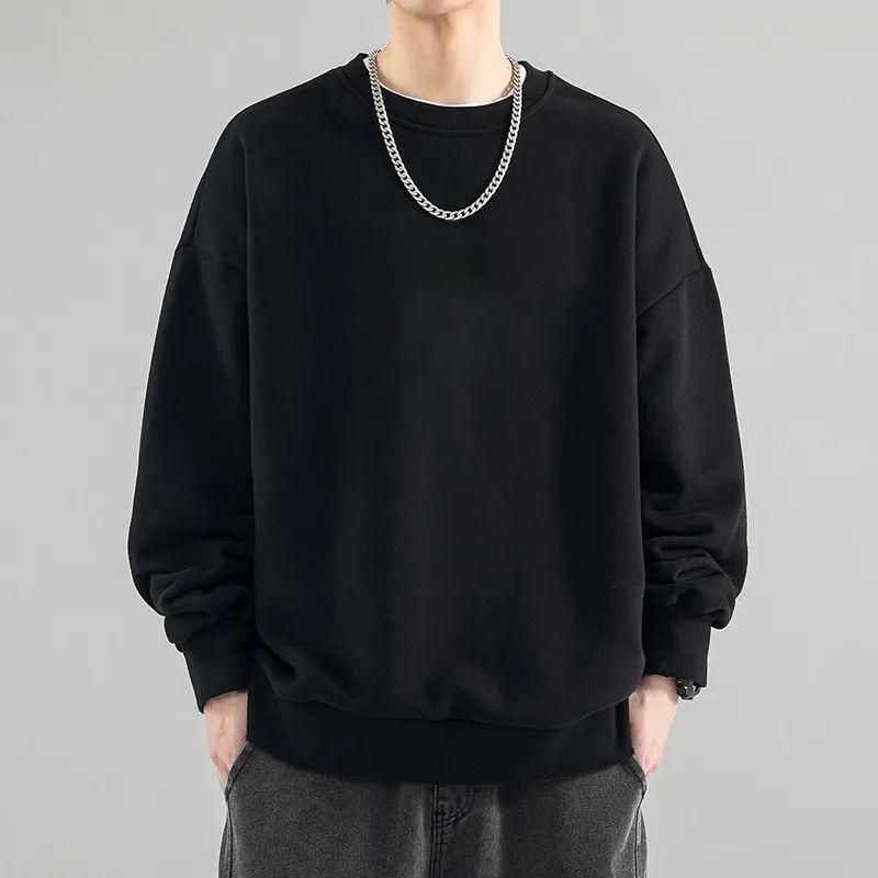Autumn And Winter Sweater Men's Loose Round Neck Pullover Long Sleeve Bottoming Shirt Men's Versatile Trend Top_viptrois.com