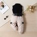 Mother&Kids Girls' summer solid color pit striped vest set feet cargo pants belt three-piece set_viptrois.com