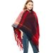 Unisex Thickened women's shawl loop yarn coarse tassel colour matching pullover cape_viptrois.com