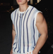 Summer Striped Loose Knitwear Summer Sleeveless Design Trend Simple Round Neck Vest_viptrois.com