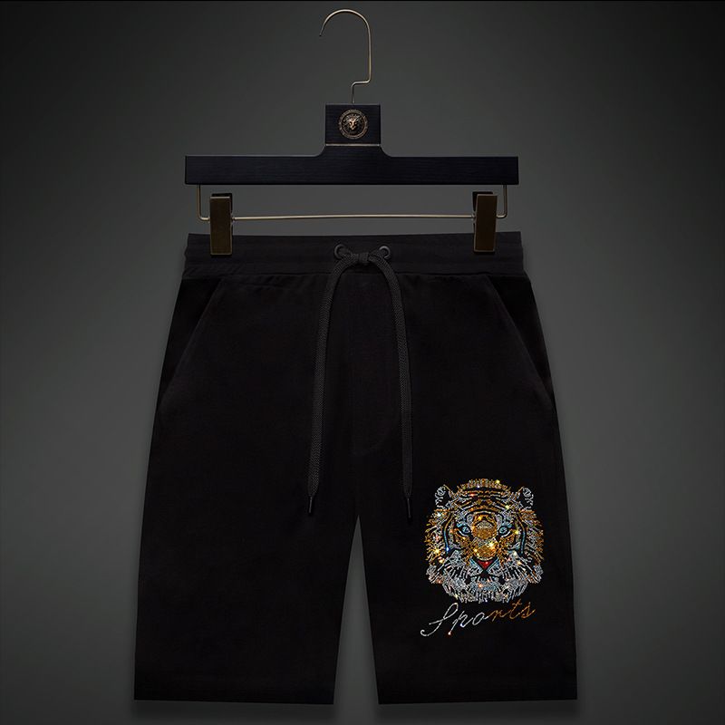 Men's Clothing Snow Fox Brothers Men's Pants New Hot Diamond Tiger Head Workwear Shorts Men's Casual Loose Thin Five point_viptrois.com