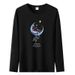 100% Cotton Drshipping Trendy Brand New Men's Loose Fit Plus Size Round Neck Printed Sports Base Long Sleeve T-Shirt_viptrois.com