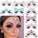 Body Art Face Tattoo Stickers Crystal Diamond Stickers Eyebrow Stickers Masquerade Facial Face Stickers Diamond Rhinestone Decoration_viptrois.com