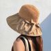 Hat Female Summer Eaves Vinyl Bucket Hat UPF50 + Bow Sun Hat Face Covering Sun Hat Sun Hat Female_viptrois.com