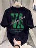 Men's Clothing Cotton American Trendy Brand T Shirt With Letter Printing, Handsome Men's Short Sleeved Summer Round Neck All Match Half Sleeved Top_viptrois.com