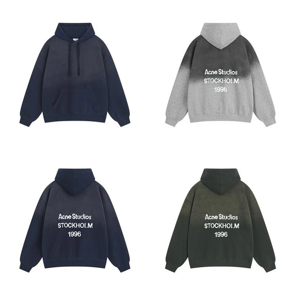 American High Street AC Vintage Style Autumn Winter New Hooded Sweatshirt Tie-Dye Frayed Edge Letter 1996 Washed Loose_viptrois.com
