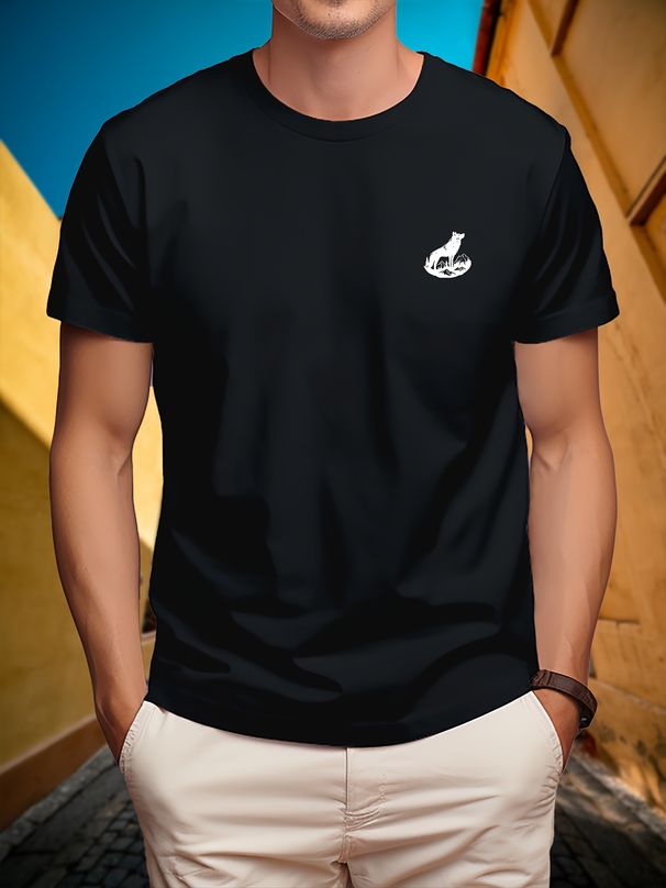 Maglietta Uomo 180gsm Cotone Puro Stampa Stile Britannico Traspirante Adatta Festival Sport Casual Taglio Regolare_viptrois.com