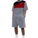Men's 3D Digital Print T-Shirt & Shorts Set With Summer Gradient Letter Pattern, Trendy Two-Piece Outfit_viptrois.com