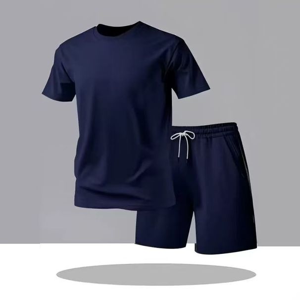 Men's Mesh Sport Short Sleeve T-Shirt & Shorts Set | Quick-Dry Athletic Two-Piece Outfit Versatile Color Options_viptrois.com