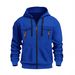 Men's Oversized Hooded Zip-Up Sweatshirt – Streetwear Fleece Jacket With Pockets, Unisex Heavyweight Pullover (S-Xxxl)_viptrois.com