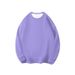 Youth Versatile Solid Color Hoodie With Cotton Off Shoulder Sleeves, Round Neck Pullover, Long Sleeves_viptrois.com