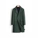 2025 Spring New Men's Double-Breasted Youth Solid Color Casual Mid-Length Wool Fashion Trench Coat_viptrois.com