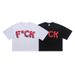 Autumn American Style Abstract Letter Print Sleeve T-Shirt Unisex Loose Drop Shoulder Versatile Short Top_viptrois.com