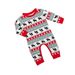 Christmas Deer Alphabet Star Christmas Family suit printed home dress pajamas_viptrois.com