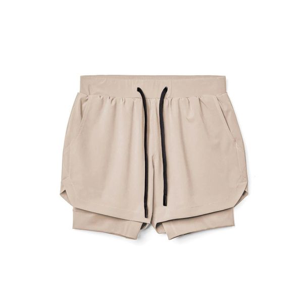 Pure American Style Trendy Men's Sports Casual Double Layer Two-Piece Marathon Basketball Fitness Sweat-Wicking_viptrois.com