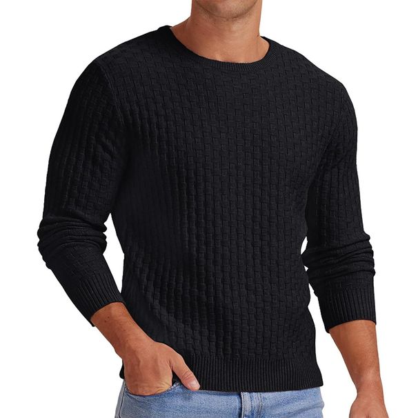 Men's Clothing New Men's Round Neck Pullover Autumn And Winter Long Sleeve V Neck Twist Thickened Knitted Bottoming Sweater Men_viptrois.com