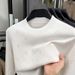 Men’s Jacquard Knit Sweater – Light Luxury Round Neck Pullover For Autumn & Winter (Black/Off-White/Yellow-Brown/Iron Gray, M-XXXL)_viptrois.com