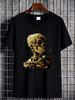 VAN GOGH T Shirt Skull Of A Skeleton With Burning Cigarette Impressionism Art Vincent Versatile Graphic Fashion Comfortable Top For Everyday Wear_viptrois.com