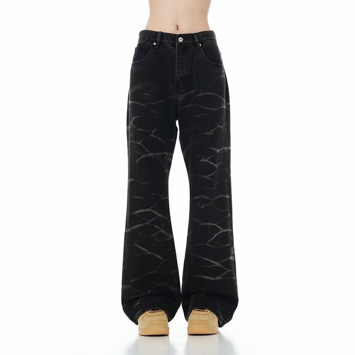 Streetwear Vintage Black Graffiti Jeans – Oversized Washed Denim Pants For Men (S-3XL) | Hip-Hop Retro Style_viptrois.com