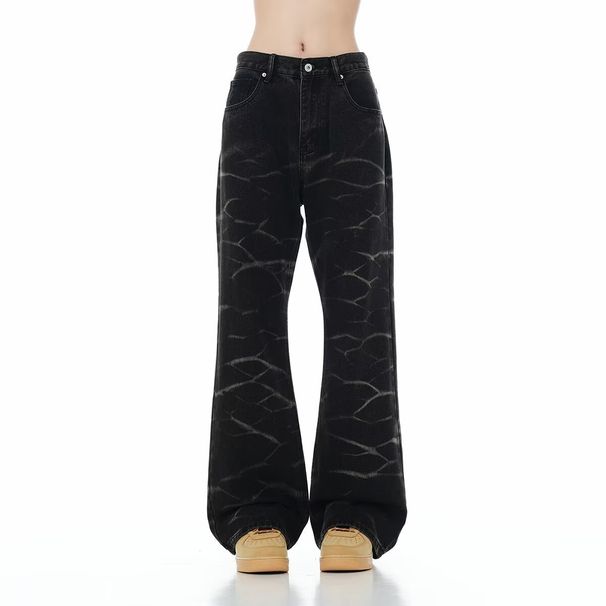 Streetwear Vintage Black Graffiti Jeans – Oversized Washed Denim Pants For Men (S-3XL) | Hip-Hop Retro Style_viptrois.com