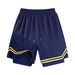 Men's Clothing New Gradient Fake Two Piece Ice Silk Mesh Basketball Fitness Shorts Men's Summer Thin American Style Quick Drying Breathable_viptrois.com