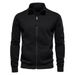 Pure 2024 Autumn Winter New Stand Collar Zipper Long Sleeve Sweatshirt Cross-Border Versatile Men's Sports Color-Block Casual_viptrois.com