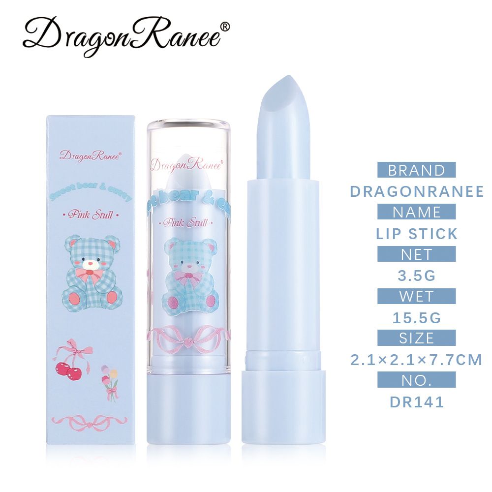 Temperature - Changing Lipstick And Jelly - Like Color - Changing Lip Balm - Hydrating, Long - Lasting, And In An Adorable Cartoon - Style Blue_viptrois.com
