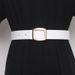 Korean style simple and versatile square buckle cowhide belt for women, decorative jeans, jacket, fashionable and casual waist belt_viptrois.com