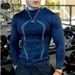 Summer men's fitness training breathable short European size quick drying clothes Men's sports fashion long sleeved_viptrois.com
