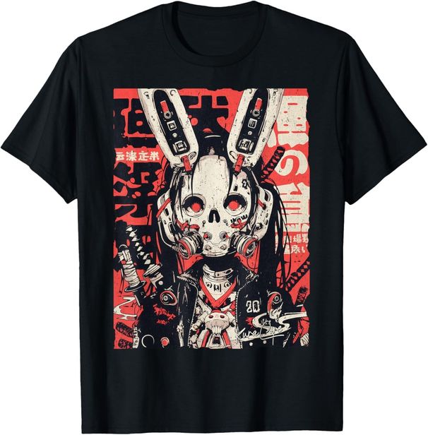 Japanese Streetwear Cyberpunk Y2K Techwear Retro Manga Anime T-Shirt Mens Womens Tees Top_viptrois.com