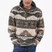 2025 Cross-Border New European And American Men's Loose Casual Zipper Hooded Flannel Printed Sweatshirt For Men_viptrois.com
