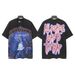 2026 American Fashion High Skull Rock Band Washed Loose Short-sleeve T-shirt Street Print_viptrois.com