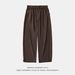 Men's Clothing Three Dimensional Pleated Casual Pants For Men Autumn Style With Adjustable Leg Openings Straight Leg Trousers Trendy Retro Trousers_viptrois.com