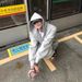 Flower Gray Cardigan Sweater Men's Spring And Autumn Double-headed Zipper Hooded Jacket American Retro Jacket Loose_viptrois.com
