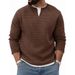 Men's Casual Long Sleeve Crew Neck Pullover Sweatshirt - Loose Fit Layering Base Shirt For Autumn & Winter_viptrois.com