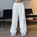 Kid's Clothing Hip Hop Simple Print Hiphop Street Dance High Waist Trousers Women's Casual Jazz Loose Drawstring Trousers_viptrois.com