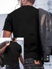 2025 European And American Cross-border Men's Round Neck Double-sided Printed T-shirt Summer Explosion Foreign Trade Pure Cotton Casual Men's Top_viptrois.com