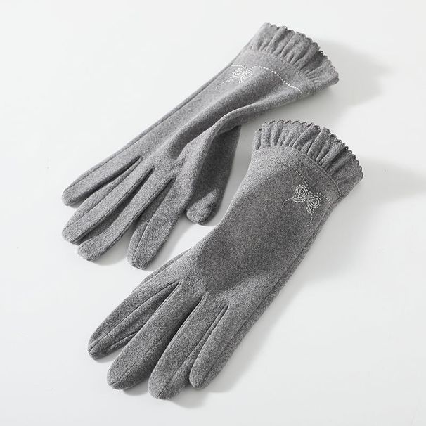 Warm gloves Women's winter fleece and fleece thickened autumn outdoor cycling touch screen cycling gloves_viptrois.com