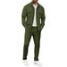 Men's Casual Jacket Two Piece Set American Style Autumn Fashion Trendy Pocket Lapel Jacquard Design_viptrois.com
