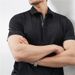 Men's Slim Fit Zippered Short Sleeve Shirt - Light Luxury Seamless Laminated Design (Versatile & Breathable)_viptrois.com