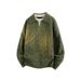 Two Lapel Twist Pullover Sweater Men's Autumn And Winter New Thickened Lazy V-neck Knitted Sweater Loose Top_viptrois.com