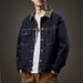 Fall Men's Jacket Lapel Denim Jacket Men's Fashion Youth Blue Fashion Brand Loose Primary Color Denim Top_viptrois.com