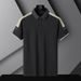 "Men's Slim-Fit Short-Sleeve Polo Shirt – Breathable Cotton Blend, Korean-Inspired Casual Style"_viptrois.com