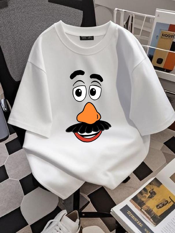 Mr Potato Head Face Couples Halloween Costume T Shirt Stylish Casual Versatile Streetwear Stretched Designer Clothes Summer Graphic Comfortable_viptrois.com