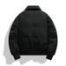 Men's Winter Short Puffer Jacket Retro Baseball Style Coat Loose Thickened Warm Casual Outerwear_viptrois.com