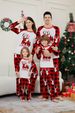 Christmas deer plaid letters Christmas family dress printed home dress pajamas_viptrois.com