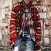 1 Foreign Trade Autumn Winter Men's Fashion Plaid Knitted Cardigan Long Loose Plus Size Sweater Jacket Men SY0005_viptrois.com